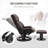 Classic Brown Massage Recliner Chair FlowLuxe Home Relaxation Faux Leather 360° Swivel Adjustable Recline with Ottoman
