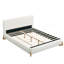 Elegant Boucle Bed, un centre de chambre à coucher luxueux et confortable, très grand, blanc-2043854887