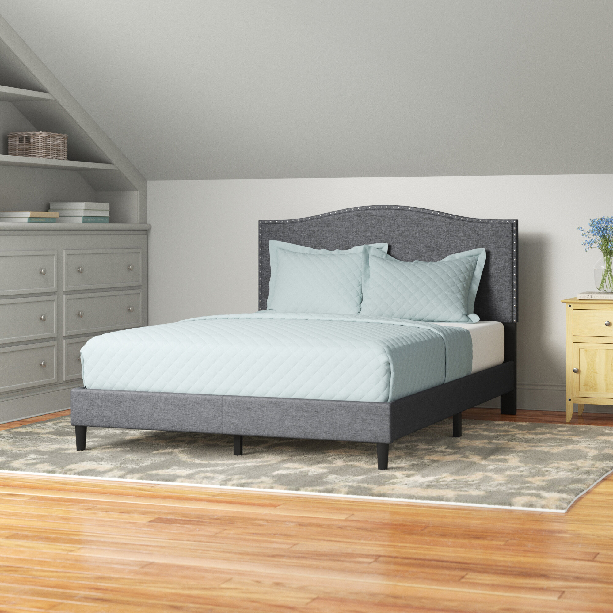 Evie solid wood platform 2024 bed andover mills