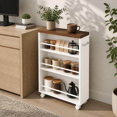 20" 4-Tier Rolling Utility Cart