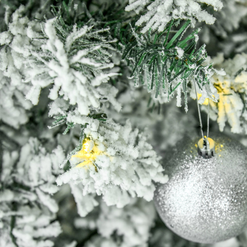 Arbre de Noël artificiel avec 550 lumières DEL, pointes et 988 branches de base
