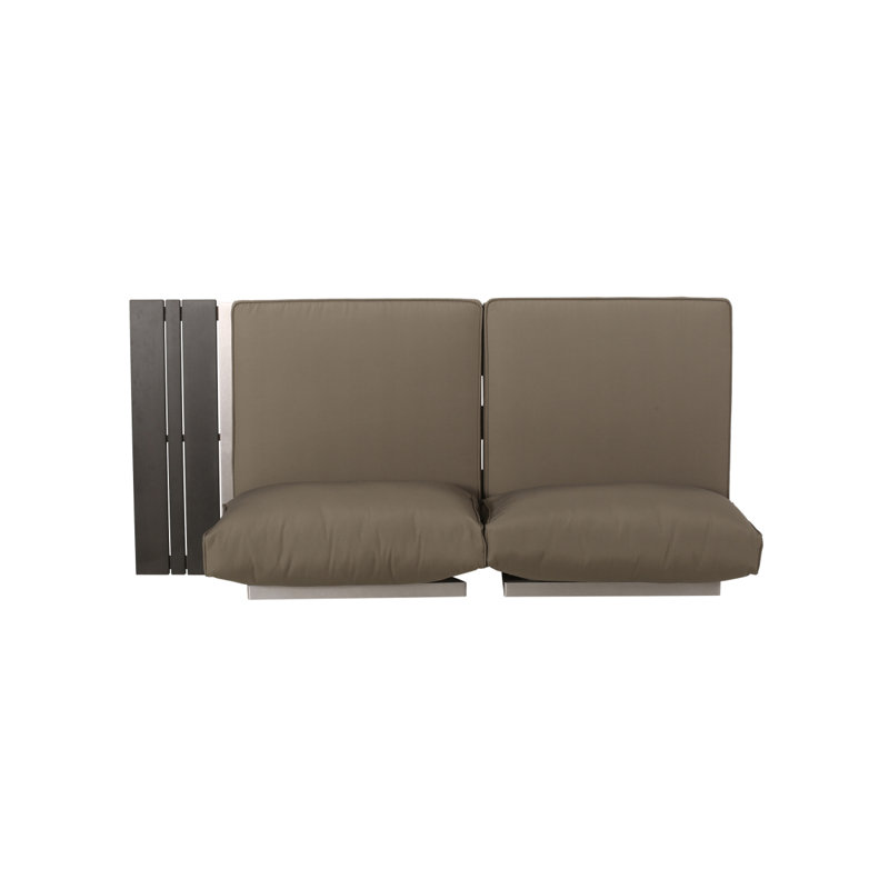 Canapé d'extérieur Sterling, Coussin brun / cadre gris clair