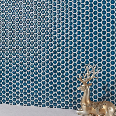 Carreau de mosaïque rond en porcelaine de 0,8 po x 0,8 po Value Series