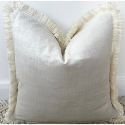 Abstract Ivory Square Cushion Cover