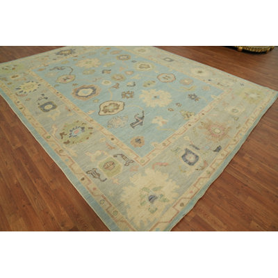 Vegetable Dye Oushak Turkish Area Rug 9x12