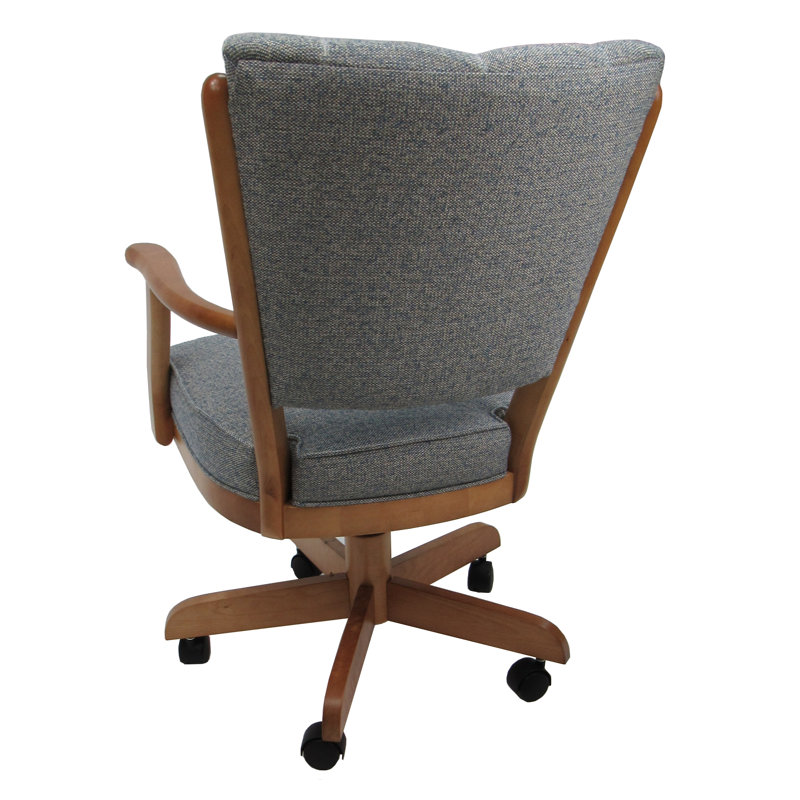 Chaise pivotante avec accoudoirs Eowyn, Aquamarine, Brun