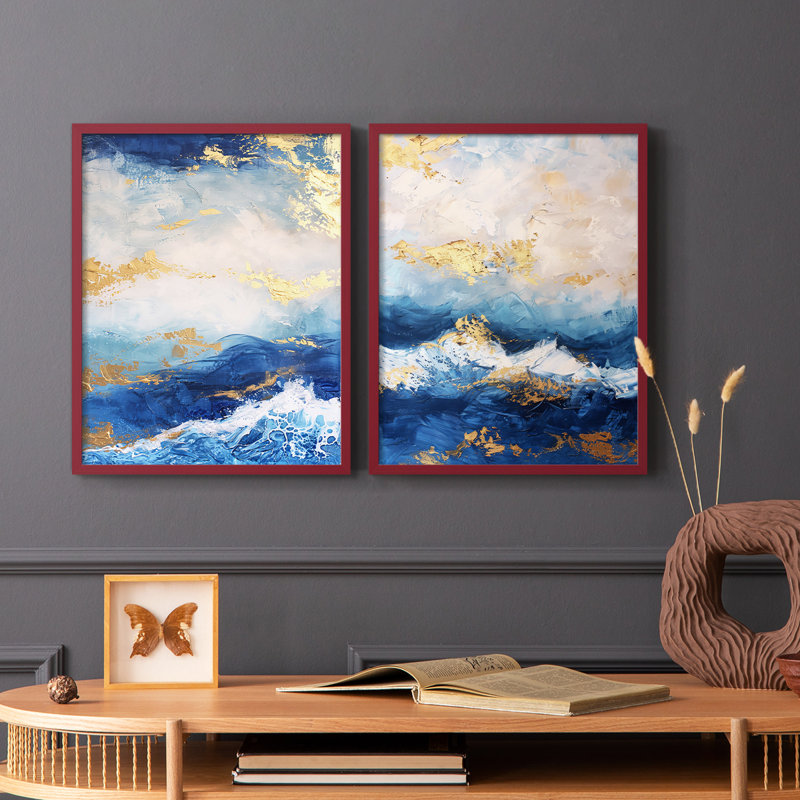 ABSTRACT Series CDVII - Reproduction encadrée de qualité supérieure - prête à être accrochée - aucun clou requis - aucun clou requis