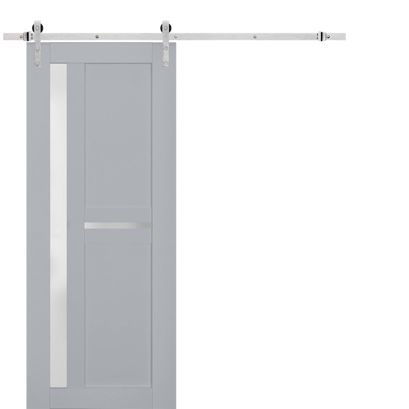 Porte de grange Veregio, 18 po x 80 po, Gris