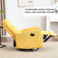 Fauteuil inclinable manuel avec chaise berçante et pivotante en tissu pour le salon, jaune-559252764