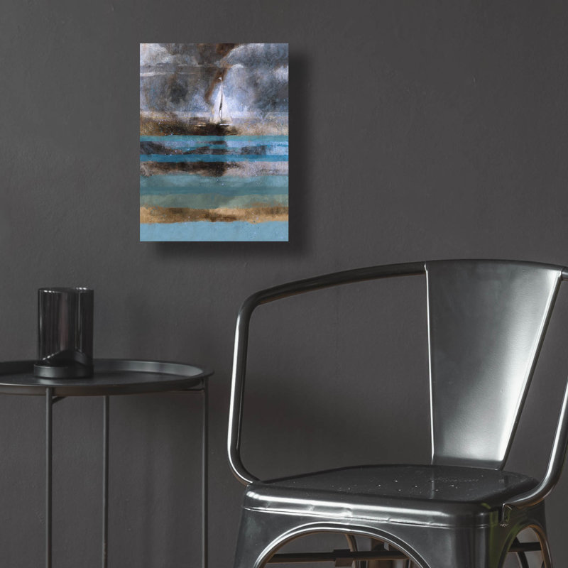 Art mural en verre Breakwater Bay «Storm» par Marta Wiley, H 16 po x l 12 po x P 0,13 po