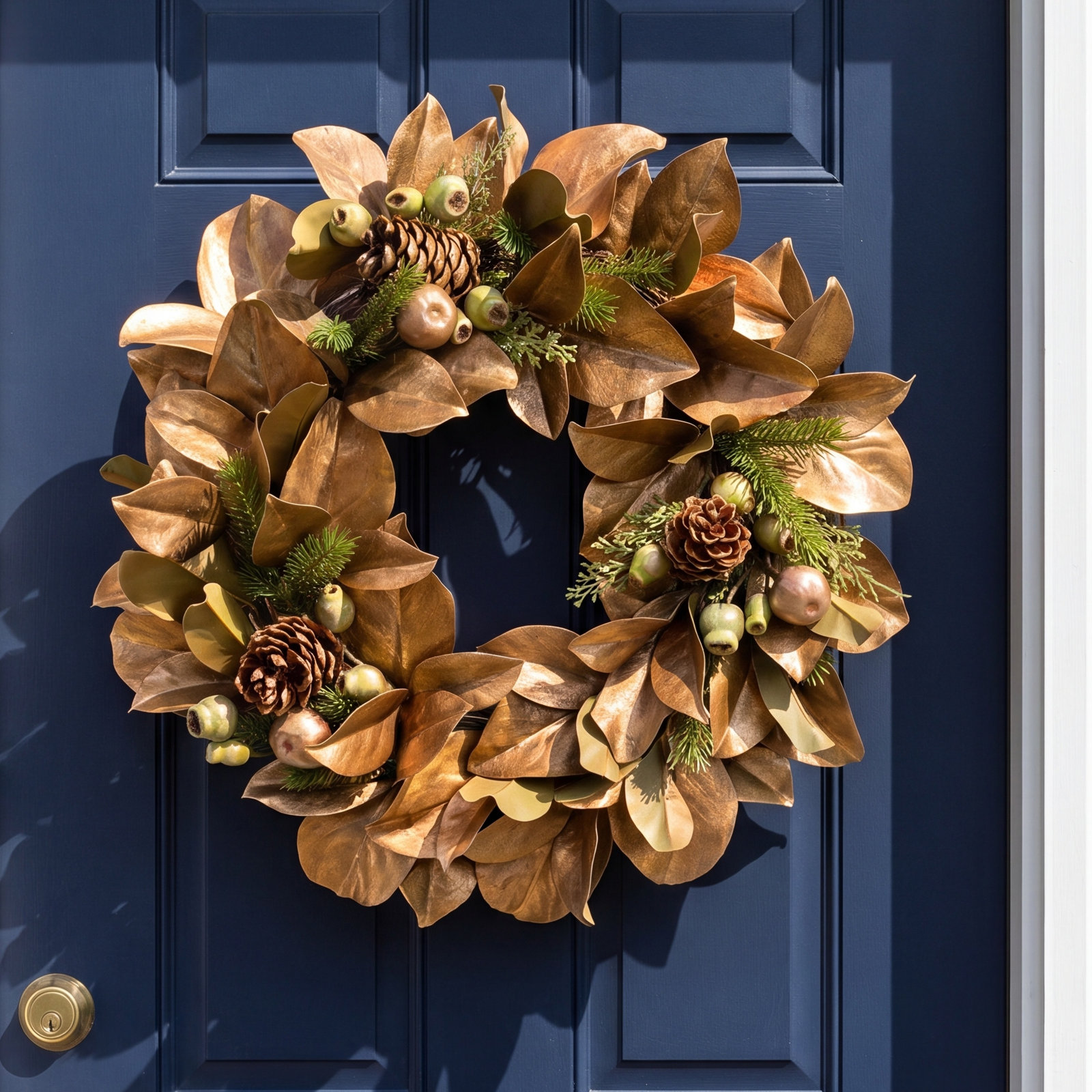 Adame 24'' Faux Magnolia Polyester Wreath