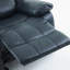 Fauteuil inclinable et oscillant en cuir bleu Charlotte