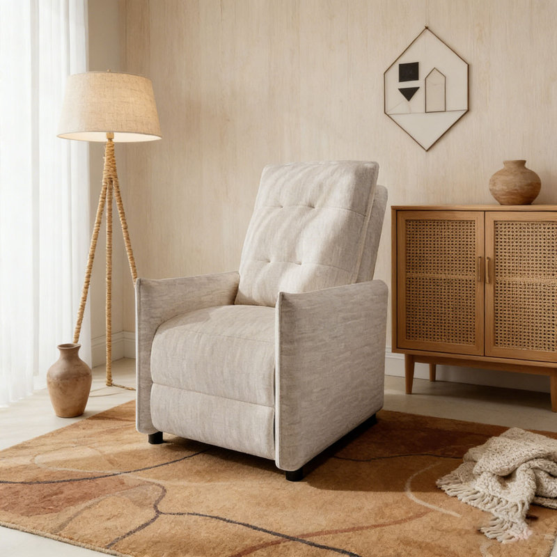 Fauteuil inclinable en chenille, Beige