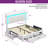 LED Adjustable Velvet Upholstered Headboard Bed Frame With 4 Storage Drawers And USB Ports-409339810-409645851