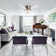 Tangier 48" 5 - Blade Crystal Ceiling Fan Flush Mount with Remote and Light Kit