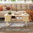 30 Inch Modern Coffee Table with Open Shelf Storage