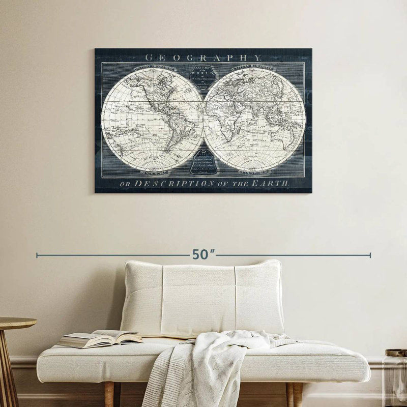 Globe terrestre du vieux monde Aliaz I, H 26 po x l 39 po