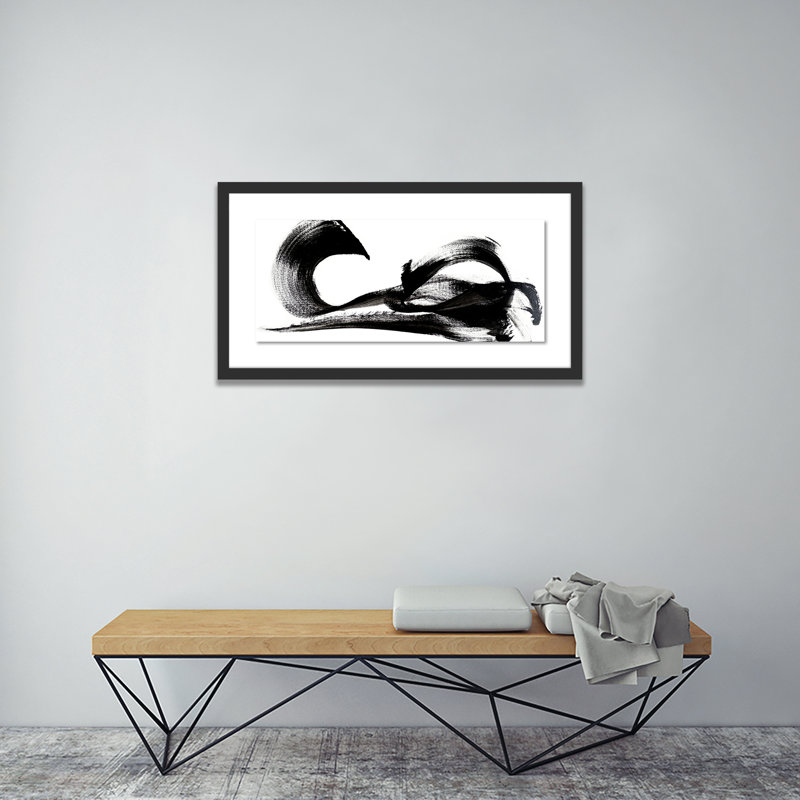 Gentle Emotion Print by Johan Gert Manschot, 20" H x 40" W x 2.5" D, Black