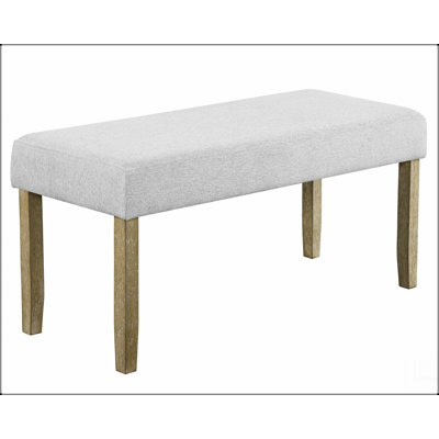 1pc Contemporary Upholstered Dining Bench   Finish Dining Room Living Room Wooden Furniture