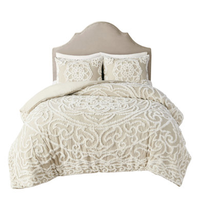 Housse de couette en coton chenille pour lit double / grand - Coton élégant, taille