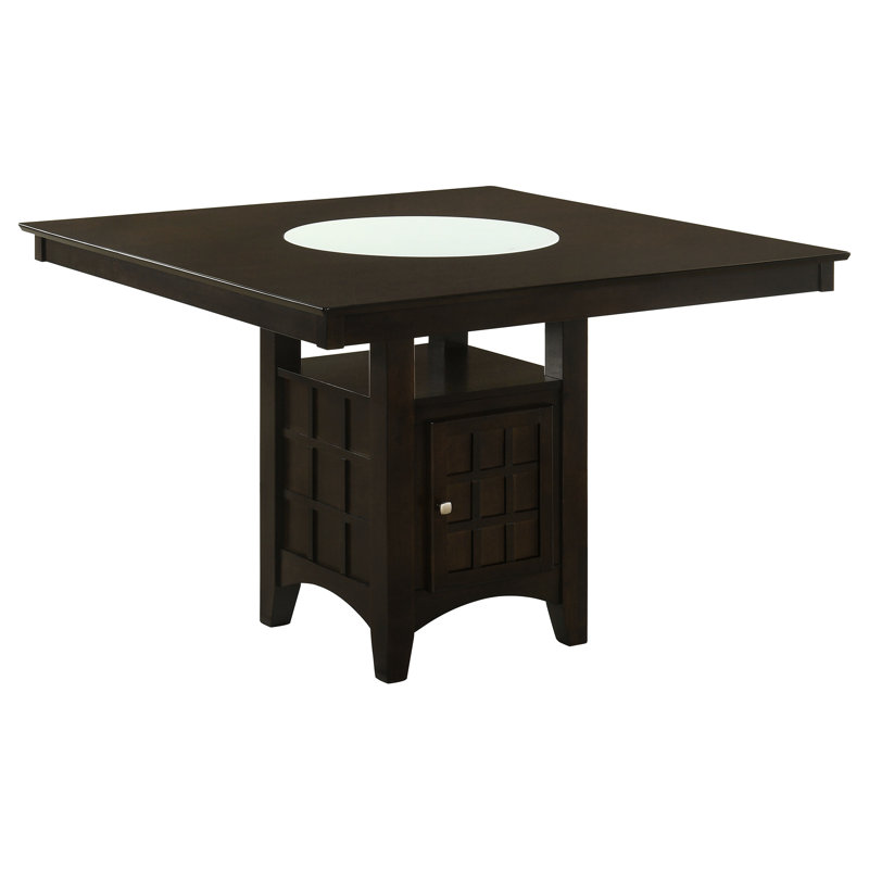 Table de salle à manger Cappuccino avec rangement et taille compacte pour les petits comptoirs de balcons