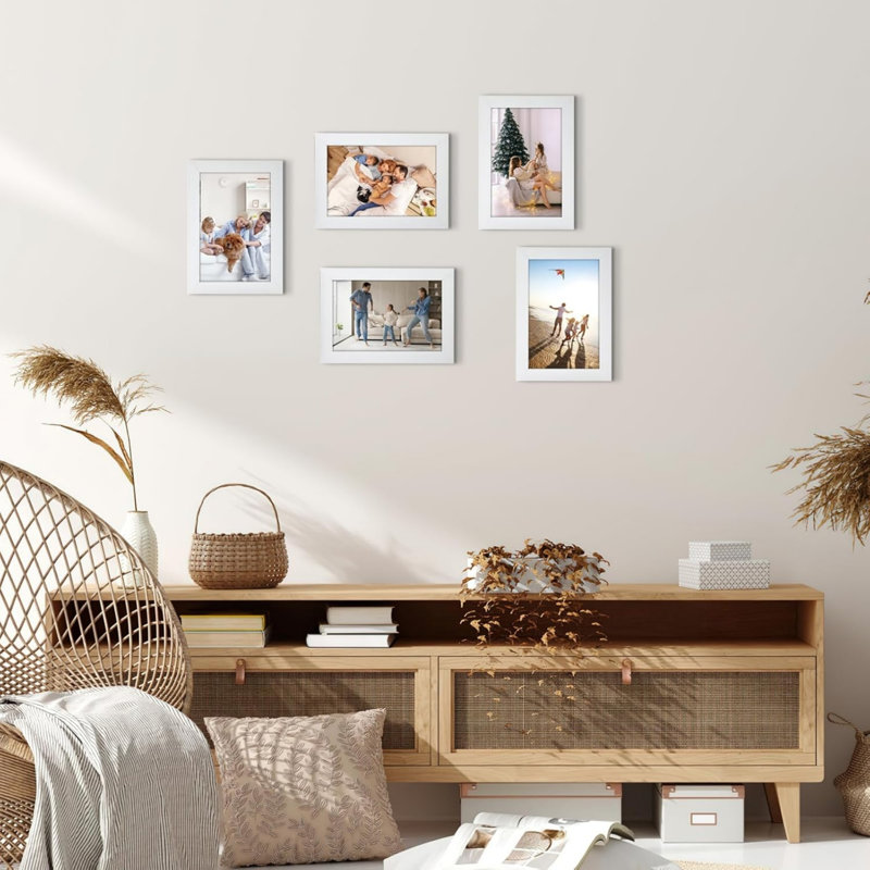 6 x 4 Photo Frames Set of 15, Picture Frames with Stand, White