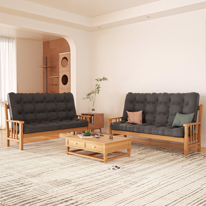 6 Inch Floor Mattress Futon Mattress Sleeping Pad Foldable Roll Up Mat, Sofa Couch Bed, Full Size