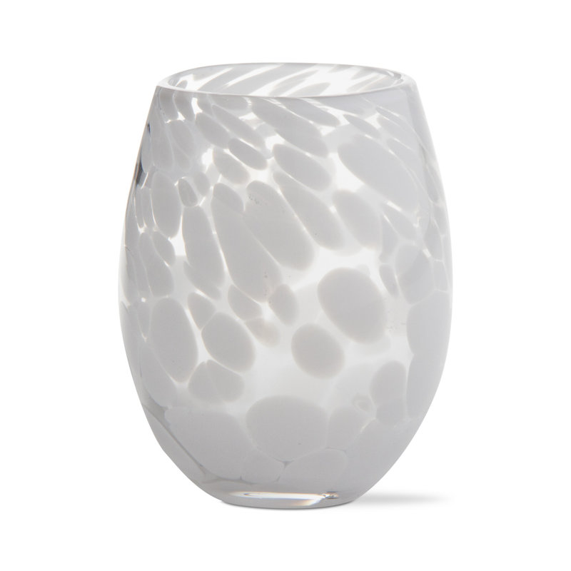 Confetti Stemless Wine Glass White
