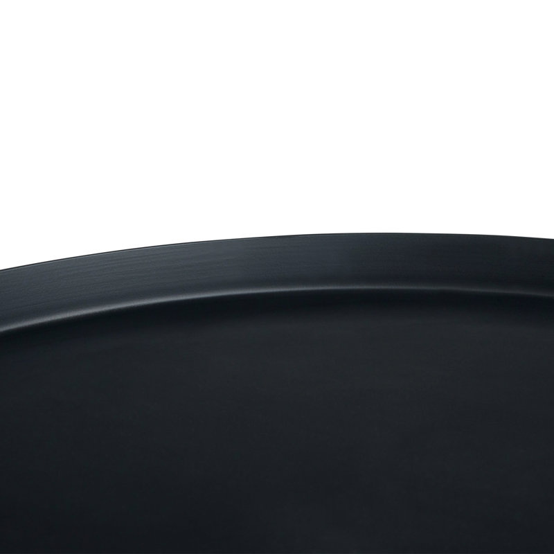 Table d'appoint ronde en métal 18 po avec design minimaliste Monet