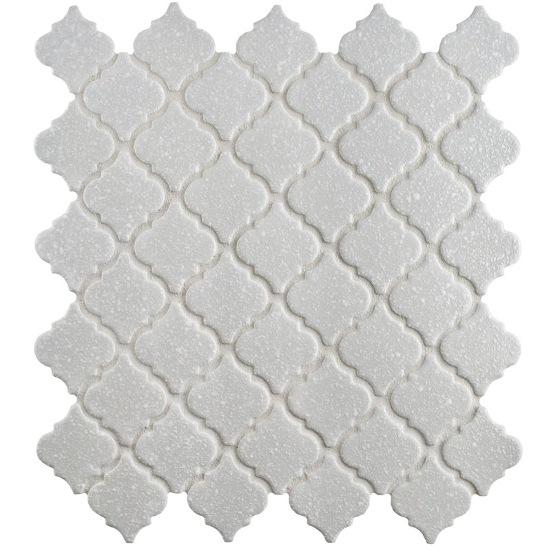 Carreau de mosaïque de porcelaine pour plancher et mur 12-3 / 8 "x 12-3 / 8" Hudson Tangier, Gris