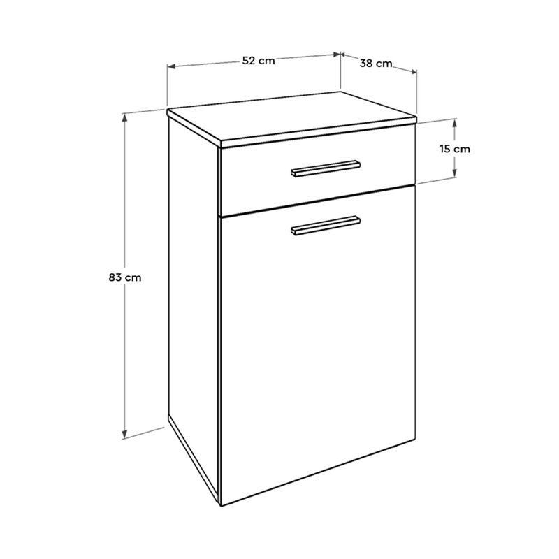Armoire polyvalente élégante, blanche, 20,5 po x 32,7 po x 15 po | Panneau de particules enduit, épaisseur: 0,6 pouce | Comprend 1 tiroir, fixation murale, conception moderne pour la maison et le bureau