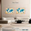 Carte du monde texturée bleue Aliaz-107682456