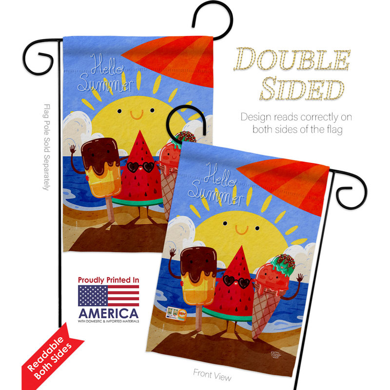Double Sided 222'' H x 156'' W Polyester Flag Set