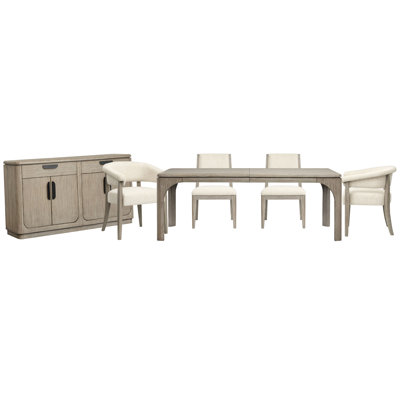 Table de salle à manger extensible rectangulaire avec 2 chaises d'appoint et 2 chaises
