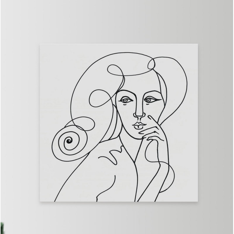 « belle esquisse », impression encadrée, H 48 po x l 48 po x P 1,5 po, Toile tendue