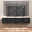 Meuble télé mural avec rangement, console multimédia flottante, noir-1217351254