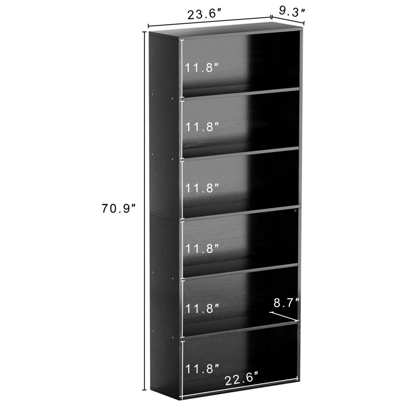  Bibliothèque standard H 70,9 "Emedio , Noir