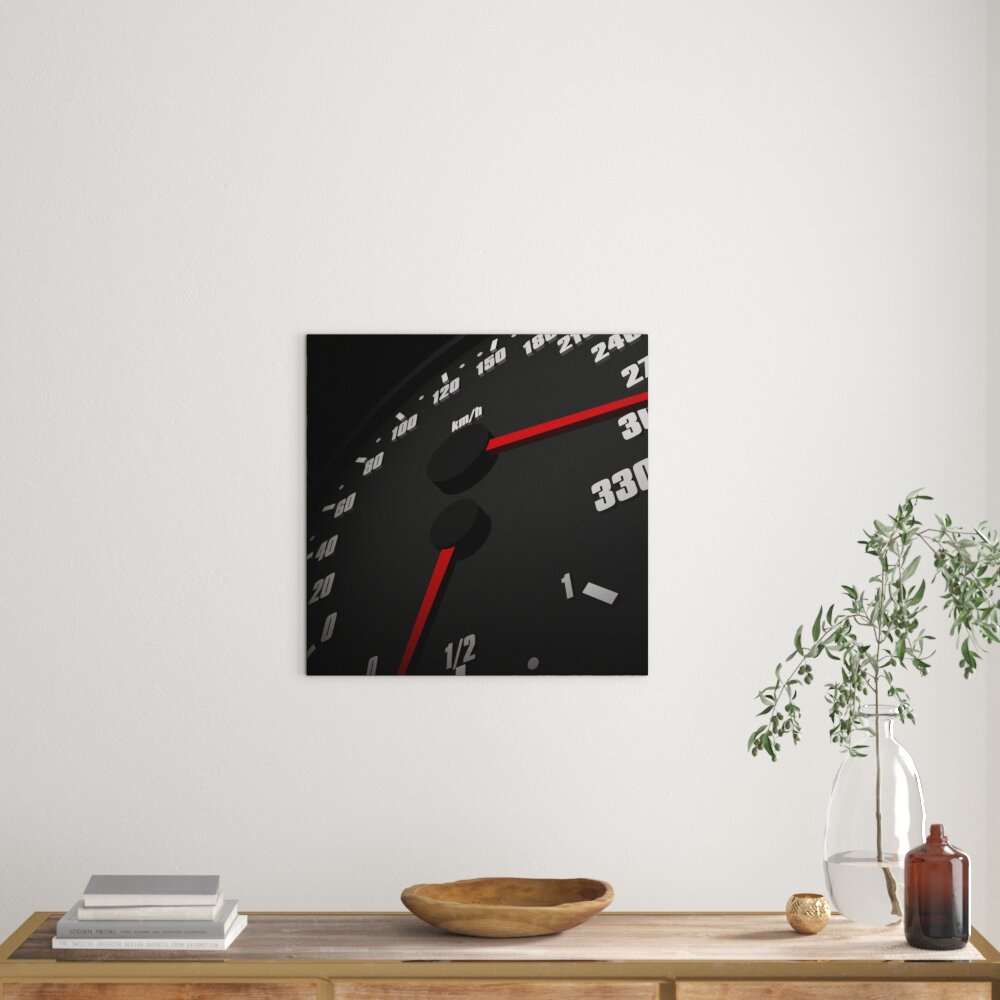 Leinwandbild Dark No Limit Speedometer