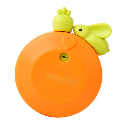Kitchen Timer Cute Cartoon Adsorption Type Mechanical Countdown for Classroom Home Laboratory Reading Room Orange