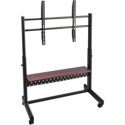 Mobile TV Stand Cart With Height Adjustment For 55 To 100 Inch Tvs, Heavy Duty Universal Rolling Monitor Stand With Locking Wheels And Cable Management, Supports Up To 205 Lbs And VESA 800X600