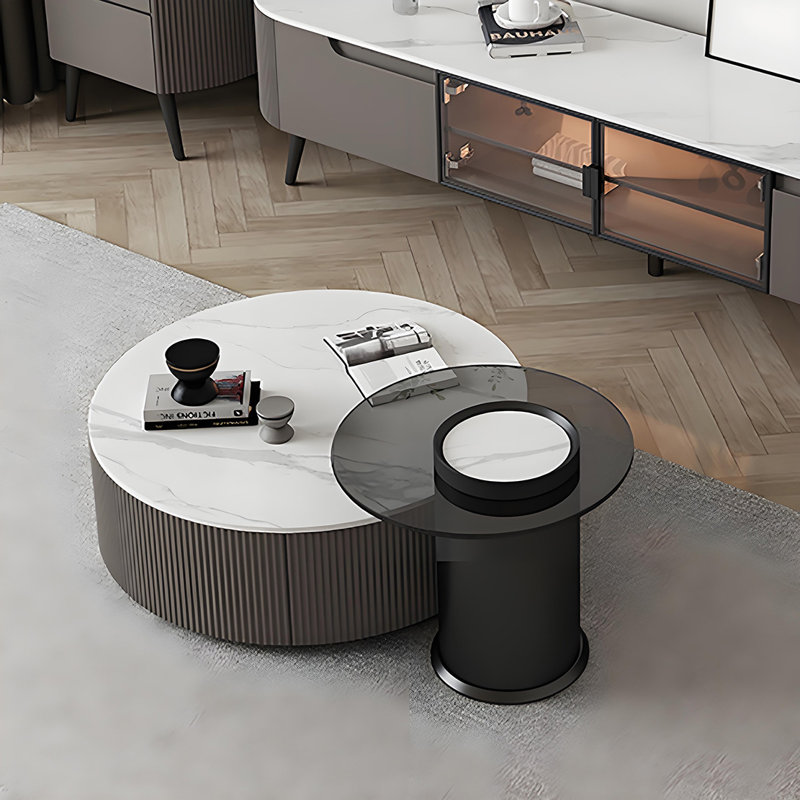 Table basse ronde Minimalist Light Luxury