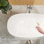 Baignoire de trempage autoportante 63 po x 29,5 po blanc mat-122533131-117327843