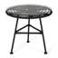 Élégante table d'appoint grise avec plateau en verre style moderne