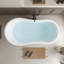 Maya 55" x 28" Freestanding Soaking Acrylic Bathtub-84448391
