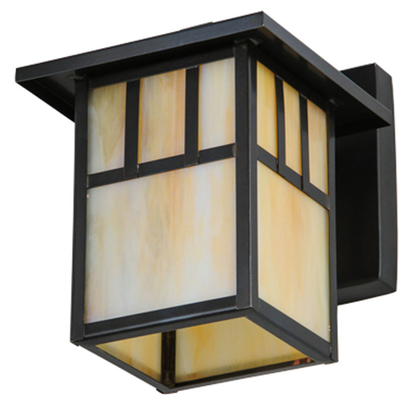 1 - Light Outdoor Wall Lantern, 9" H x 7" W x 9" D