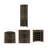 Bouvet Corner Bar Cabinet with 3 Shelves, 8 Wine Cubbies, Cup Rack, and 2 Side Shelves, Black Wenge-1525951814