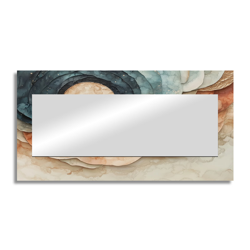 Eclipse Moon Spiral Of Infinity I - Miroir décoratif fantaisie - imprimé sur métal, 28 po x 55 po