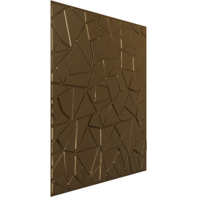 L 19 5/8 po x H 19 5/8 po Elwod Panneau mural décoratif 3D EnduraWall, bronze champagne métallique (couvre 2,67 pieds carrés)
