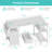 47" Built-in Outlets L-Shaped Computer Desk with Drawers & Storage Shelves, White