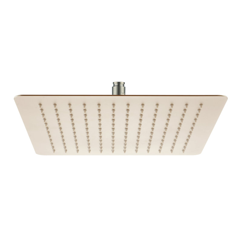 12" 304 Stainless Steel Rain Shower Head, Square, Brushed Nickel
